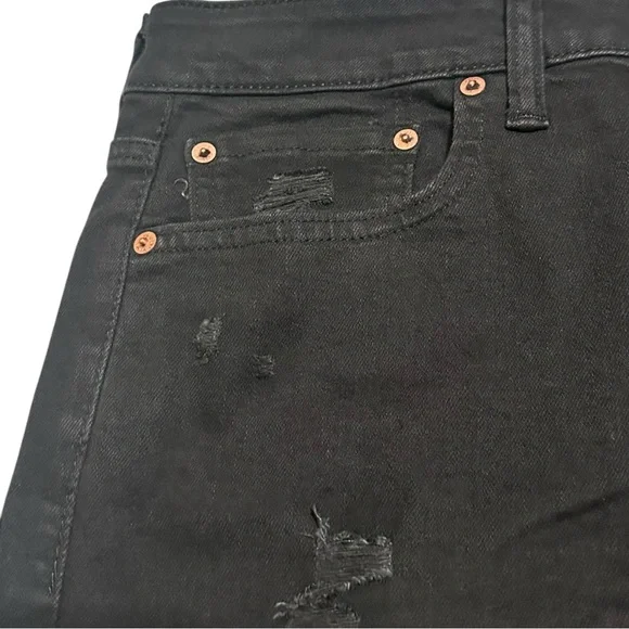 American Eagle Outfitters Black Ripped Skinny Jeans